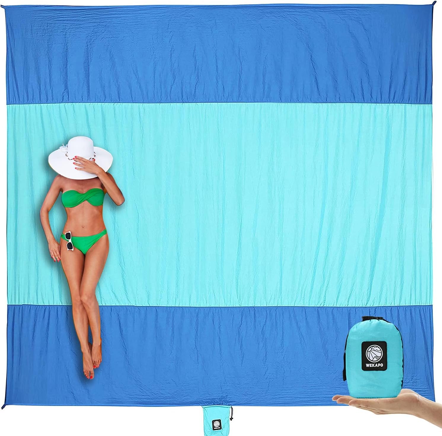 Portable beach mat