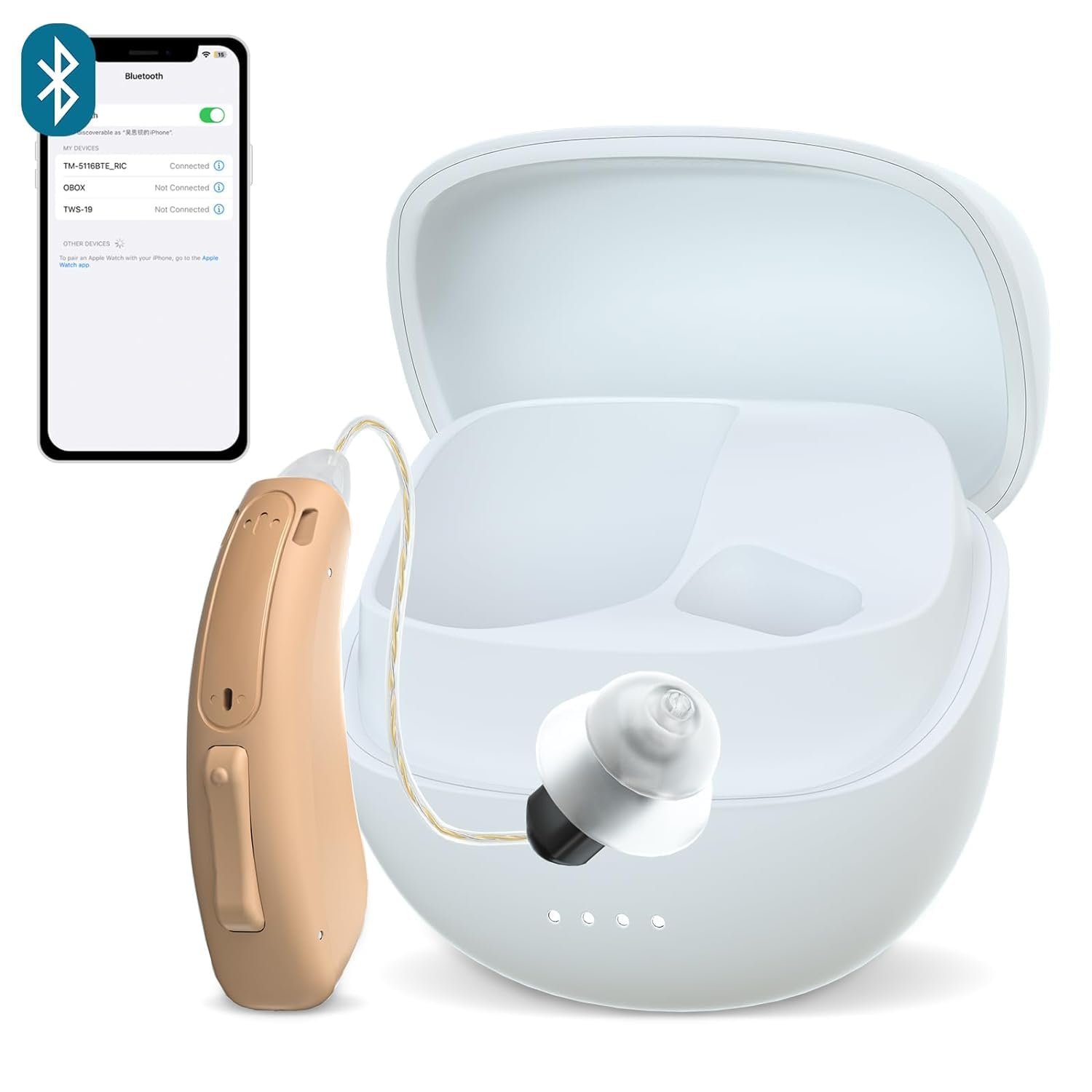 RIC Single Hearing Aid for Seniors ,CUSTOM FIT Digital Over ...