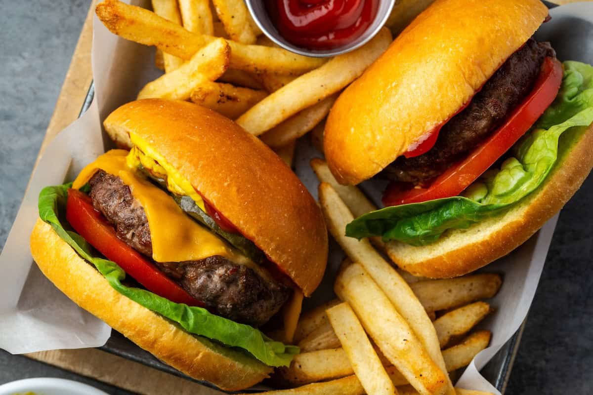 Air Fryer Burgers | Cookies & Cups