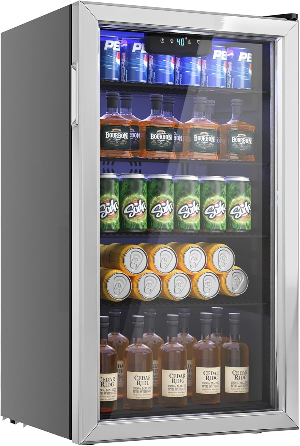 Beverage cooler for hotel rooms
