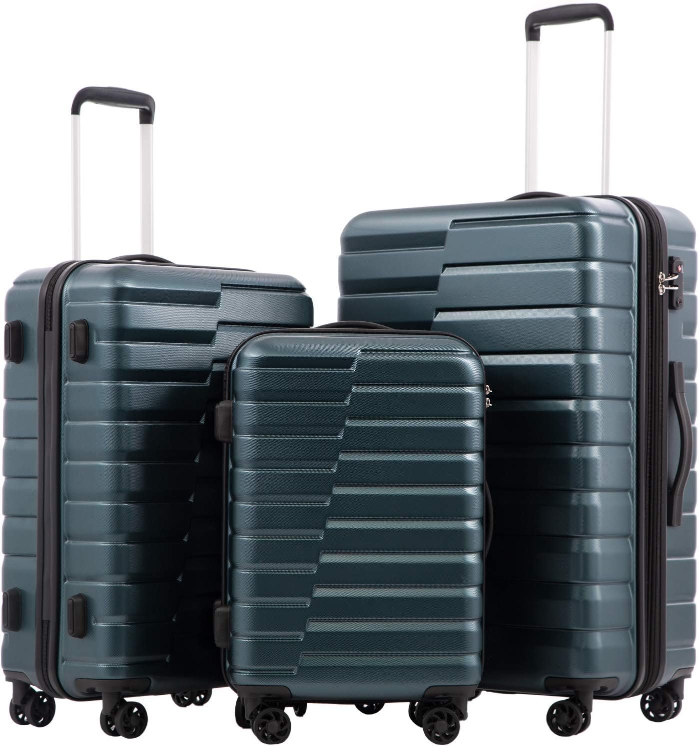 Luggage set with spinner wheels