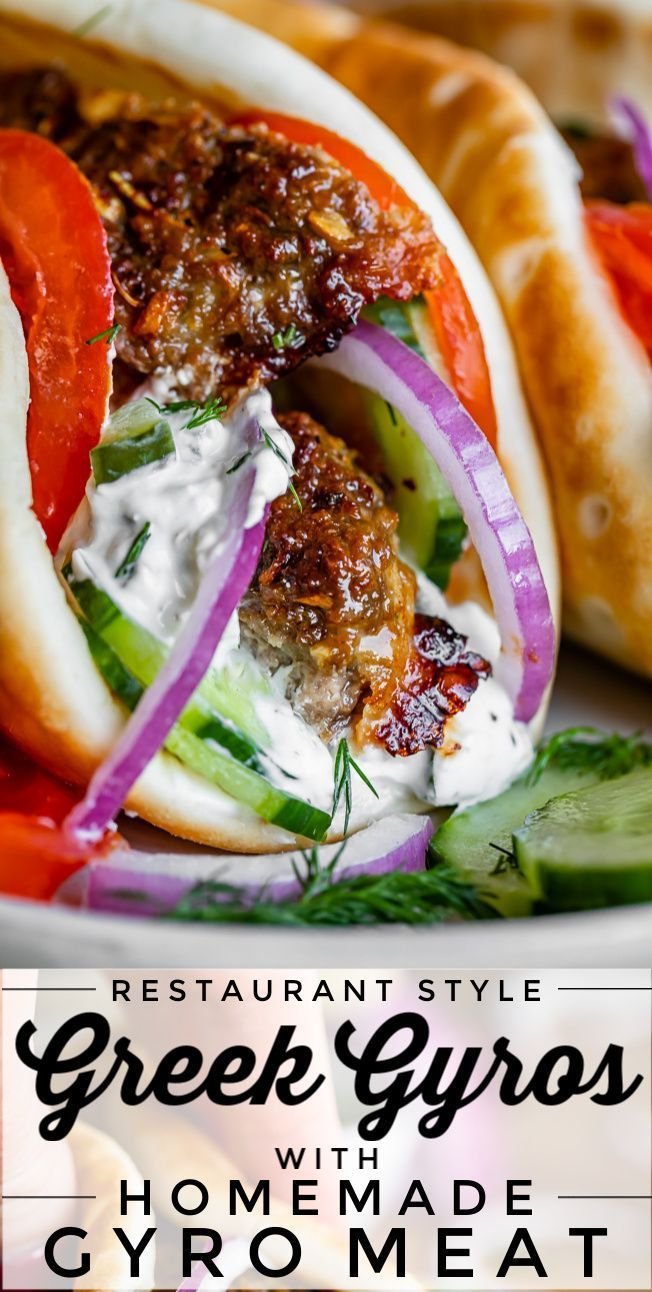 Greek Gyro Recipe with Homemade Gyro Meat from The Food Charlatan