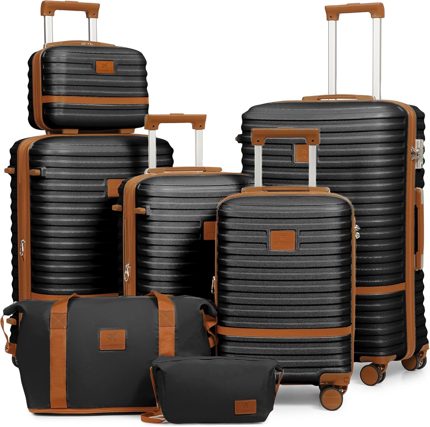 Luggage set with spinner wheels