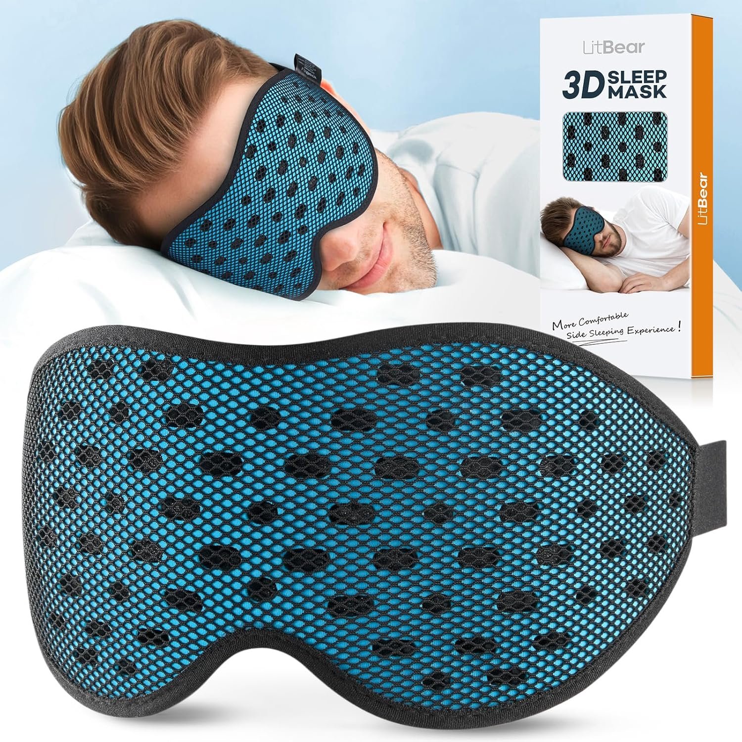Eye mask for sleeping on planes