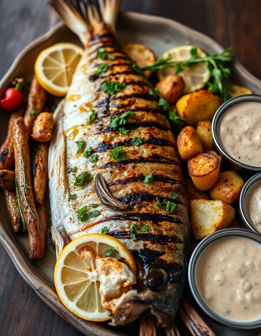 Mediterranean Grilled Fish Platter