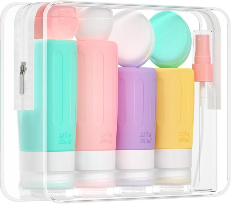 Reusable silicone travel bottles