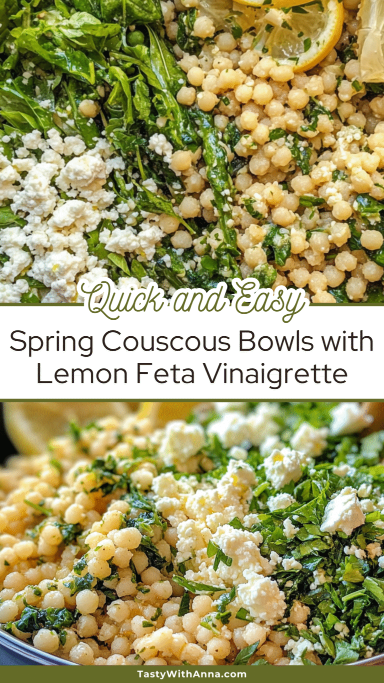 Spring Couscous Bowls with Zesty Lemon Feta Dressing