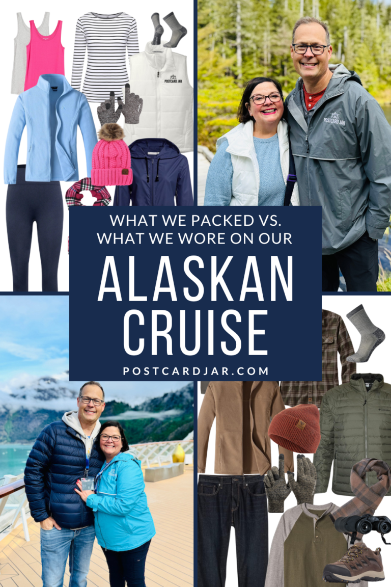 What I packed vs. what I wore on our Alaskan cruise