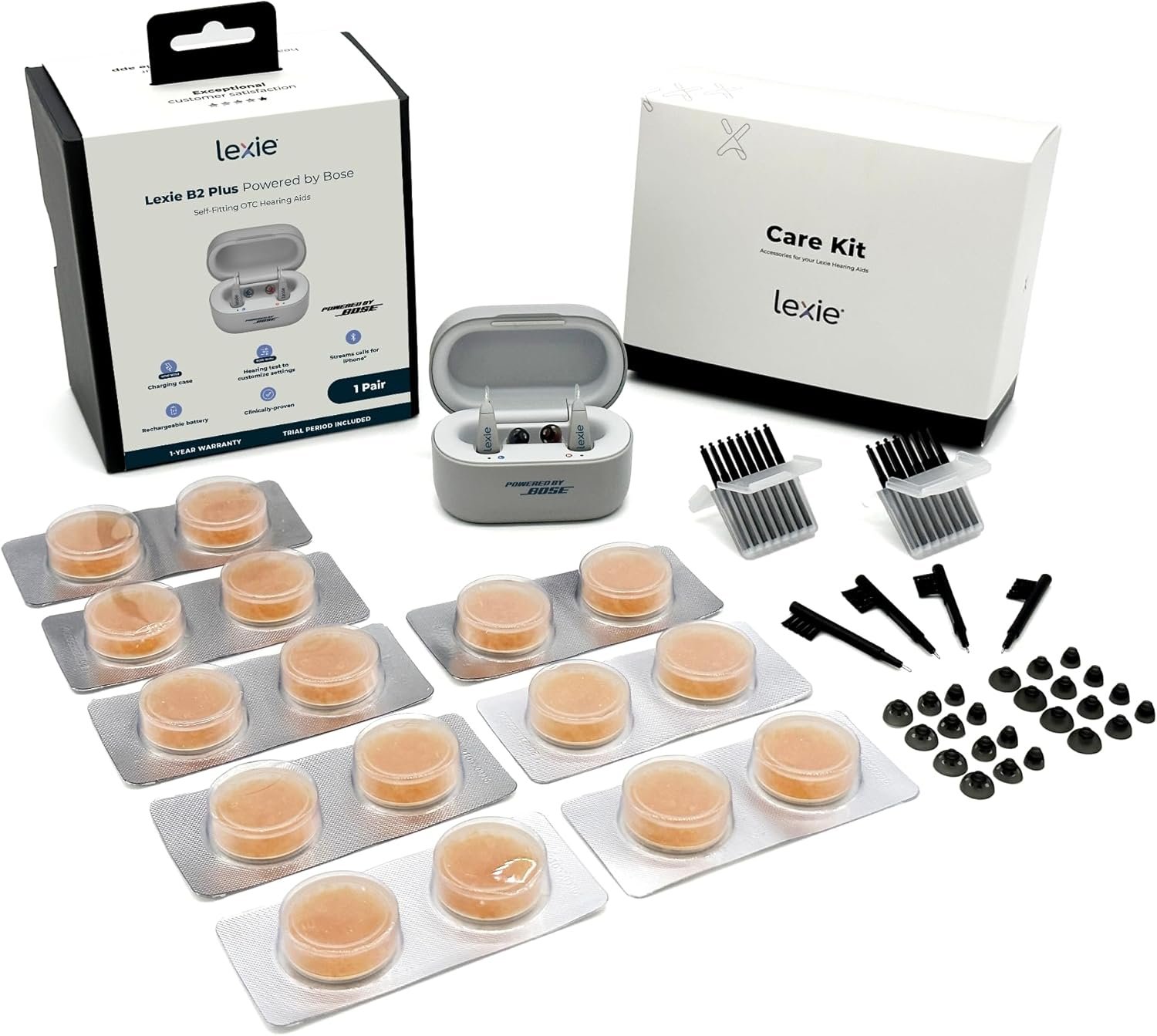 Lexie B2 Plus OTC Rechargeable Hearing Aids Powered by Bose