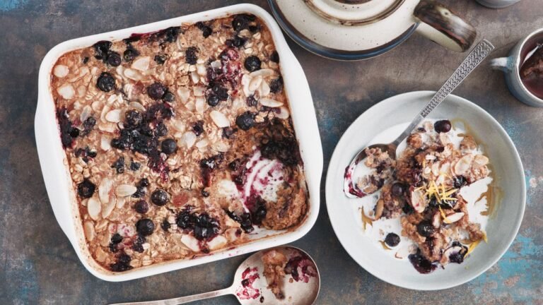 Blueberry Muffin Oatmeal Bake Recipe
