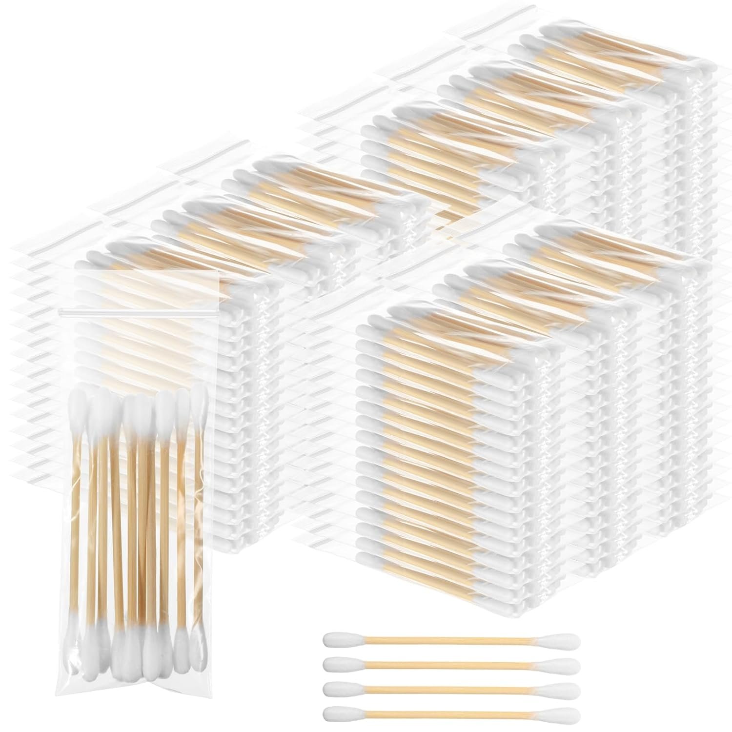 Cotton swabs and pads travel pack