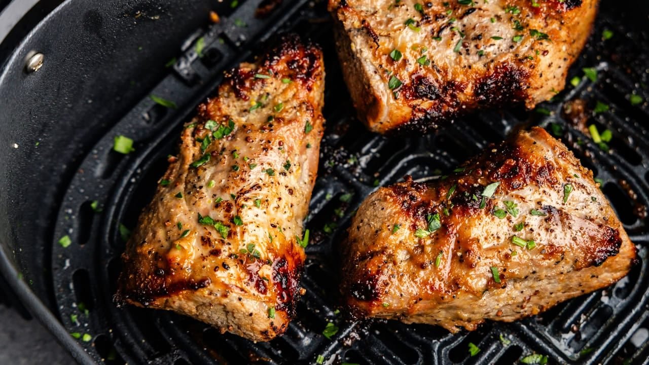 Garlic Mustard Air Fryer Pork Tenderloin