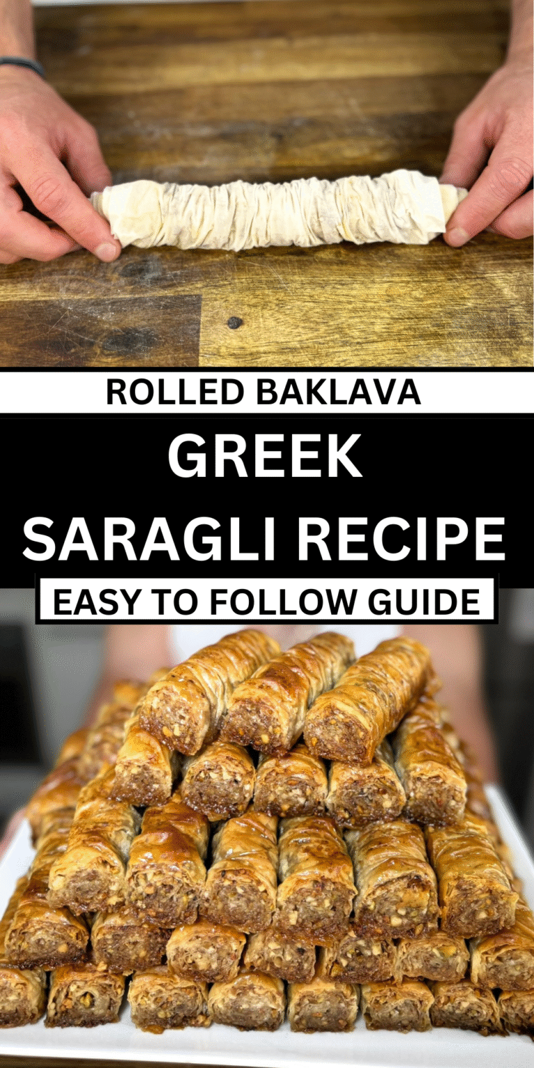 Greek Rolled Baklava Recipe Made Easy (Saragli)