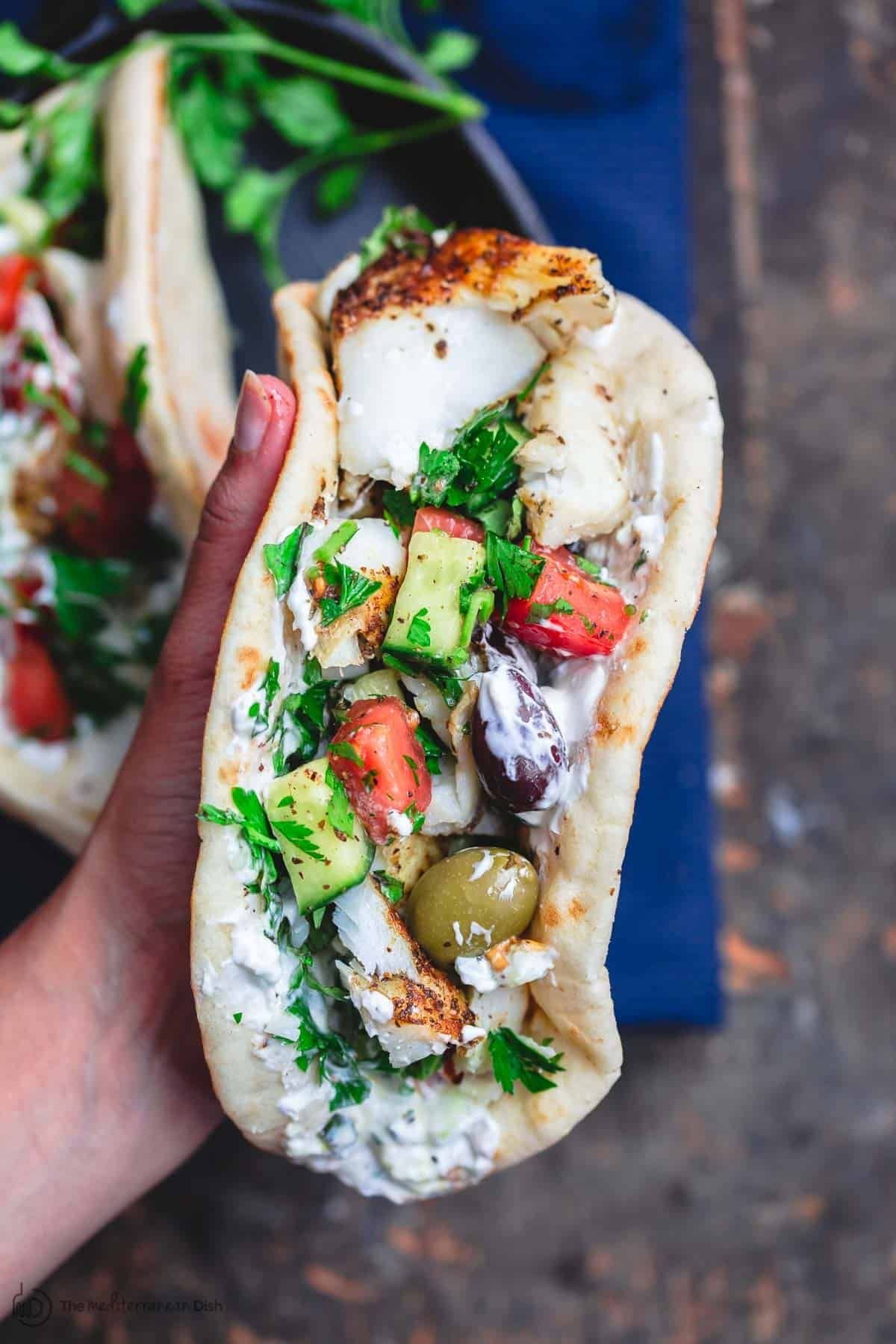 Grilled Cod Recipe, Gyro-Style