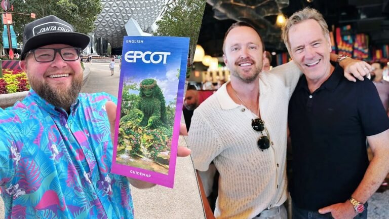 Hanging Out In EPCOT with Aaron Paul & Bryan Cranston