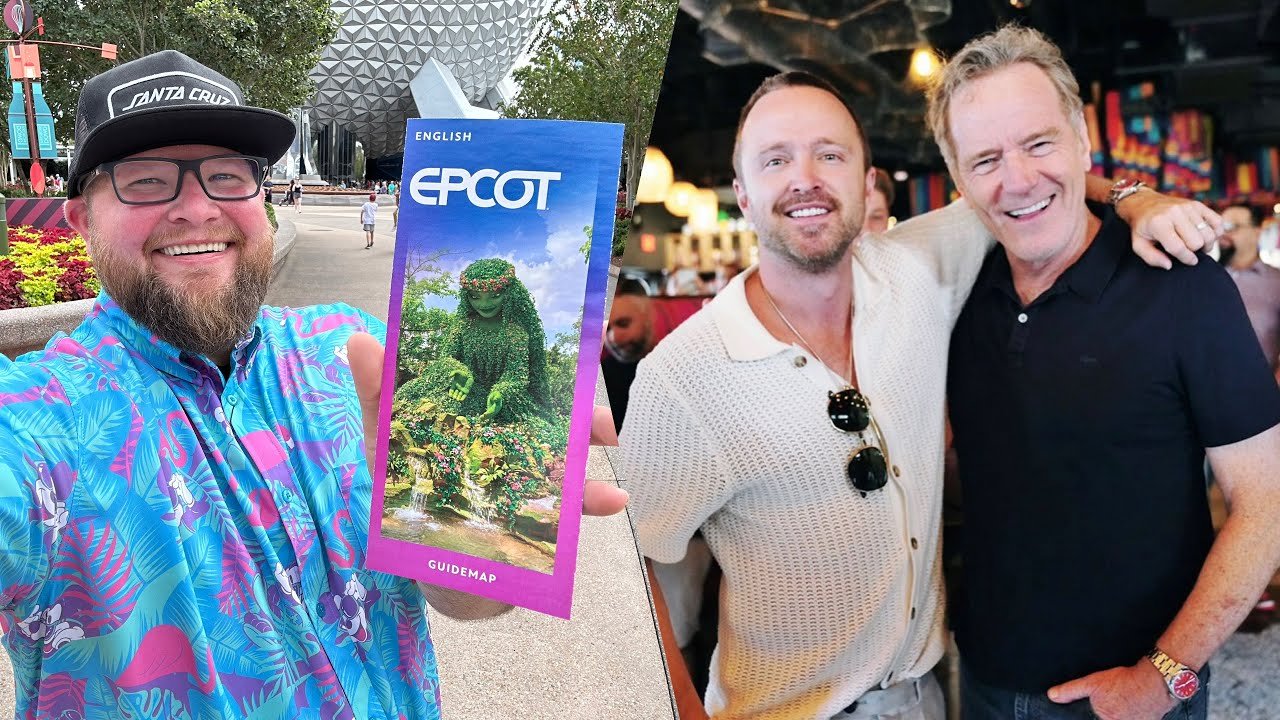 Hanging Out In EPCOT with Aaron Paul & Bryan Cranston