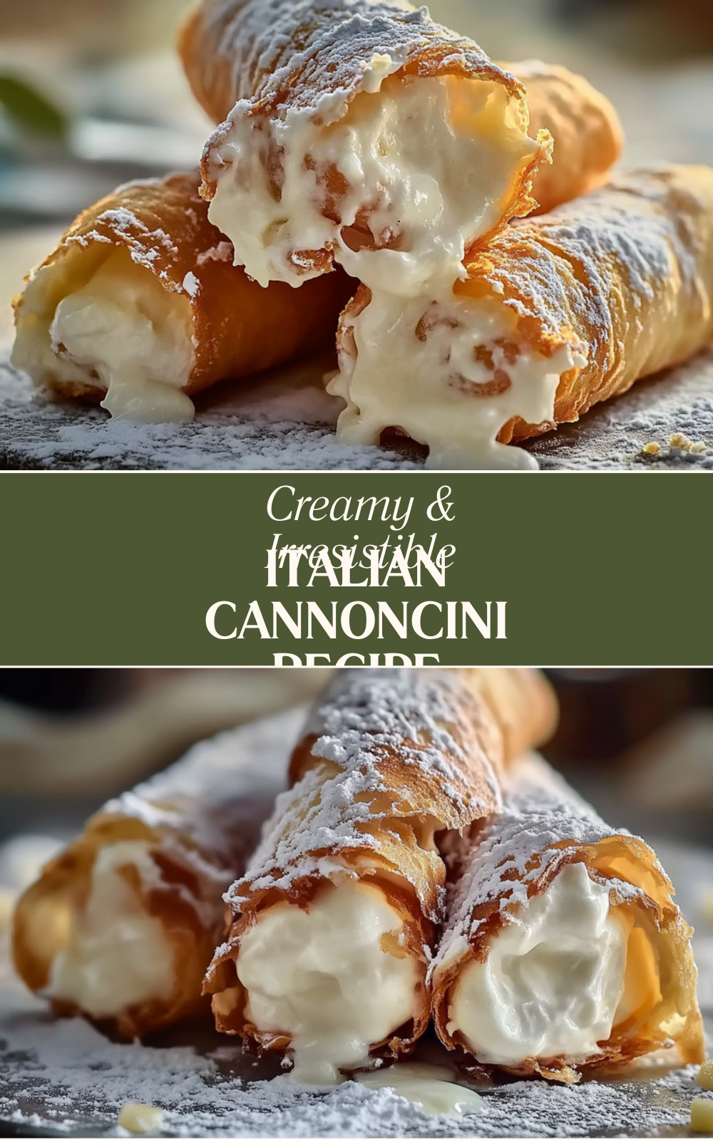 Italian Cream Filled Cannoncini: Flaky Pastry Rolls with a Luscious Creamy Center