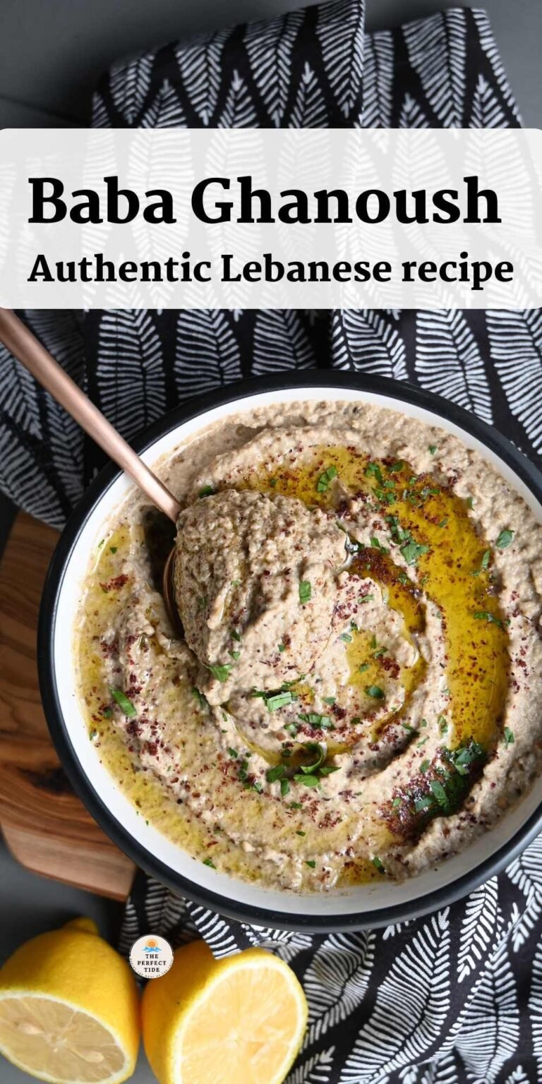 Lebanese Baba Ghanoush (Eggplant Dip) - The Perfect Tide