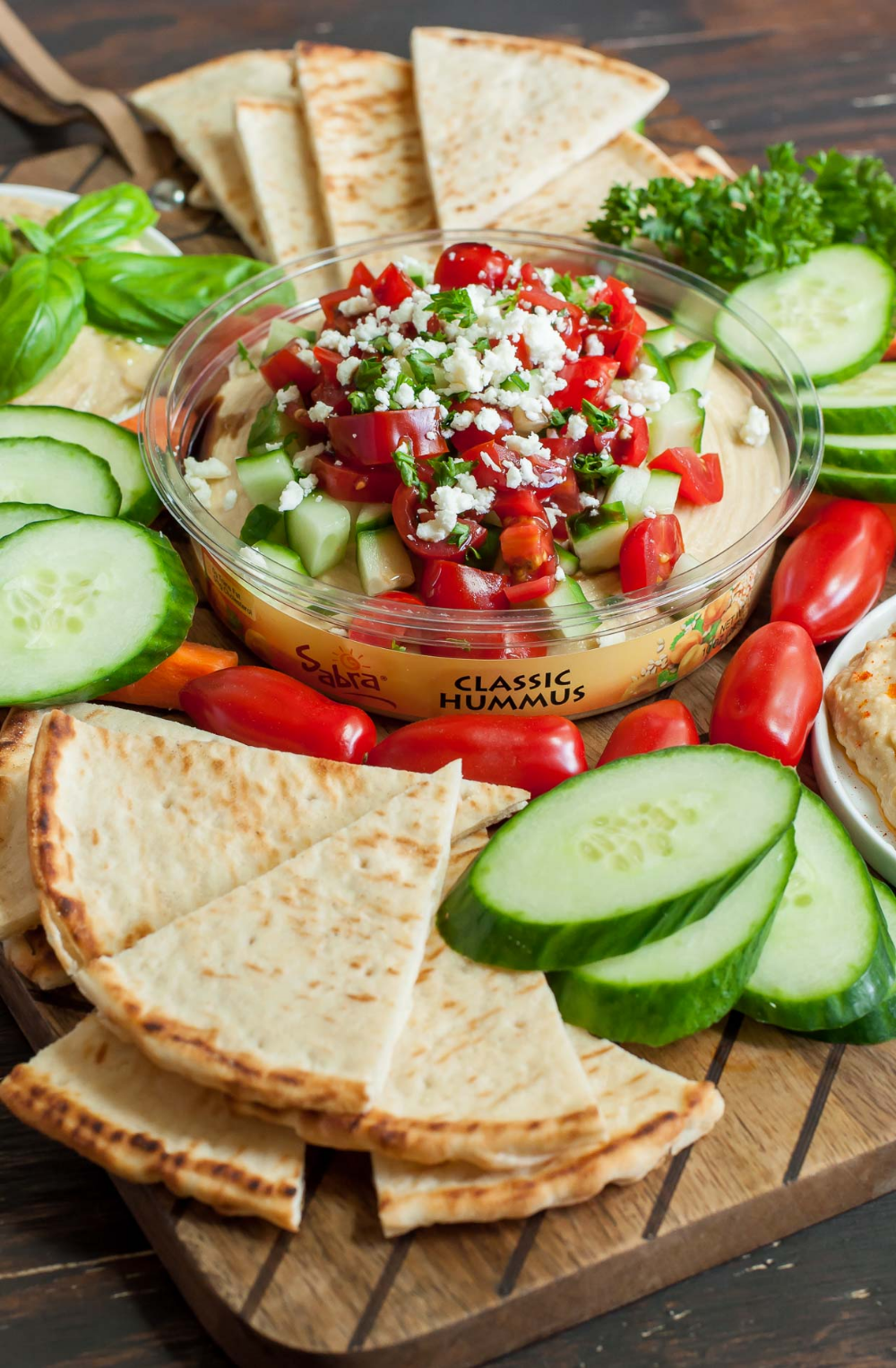 Mediterranean Bruschetta Hummus Platter