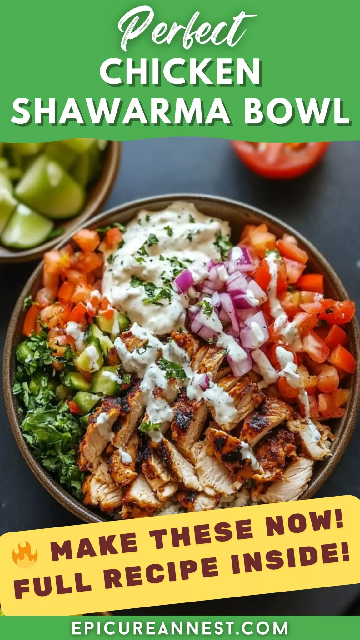 Mediterranean Chicken Shawarma Bowl – Healthy Dinner & Meal Prep Perfection