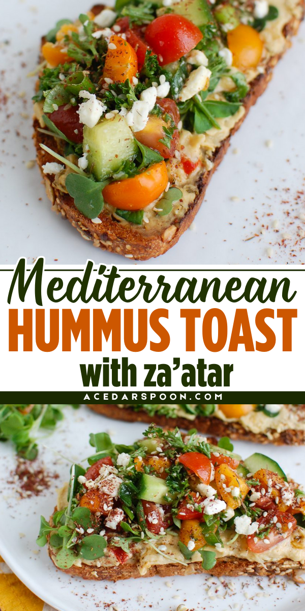Mediterranean Hummus Toast with Za’atar