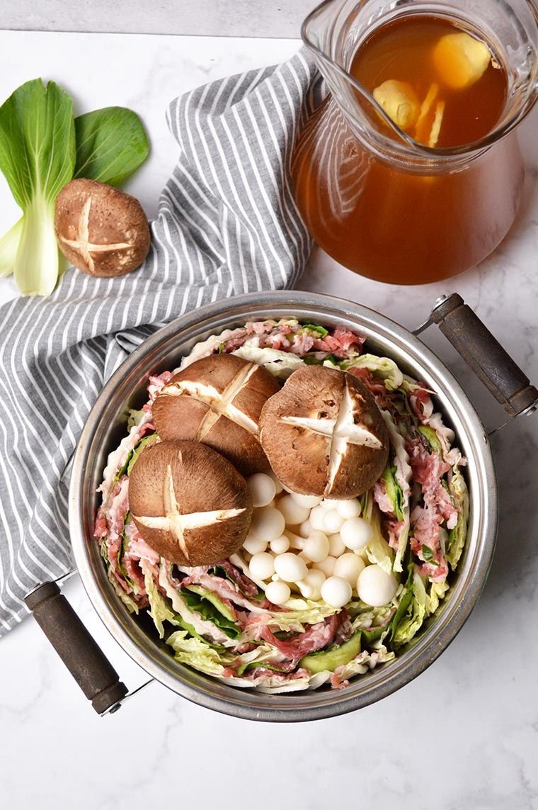 Mille-Feuille Nabe (Japanese Hot pot) - Jaja Bakes - jajabakes.com