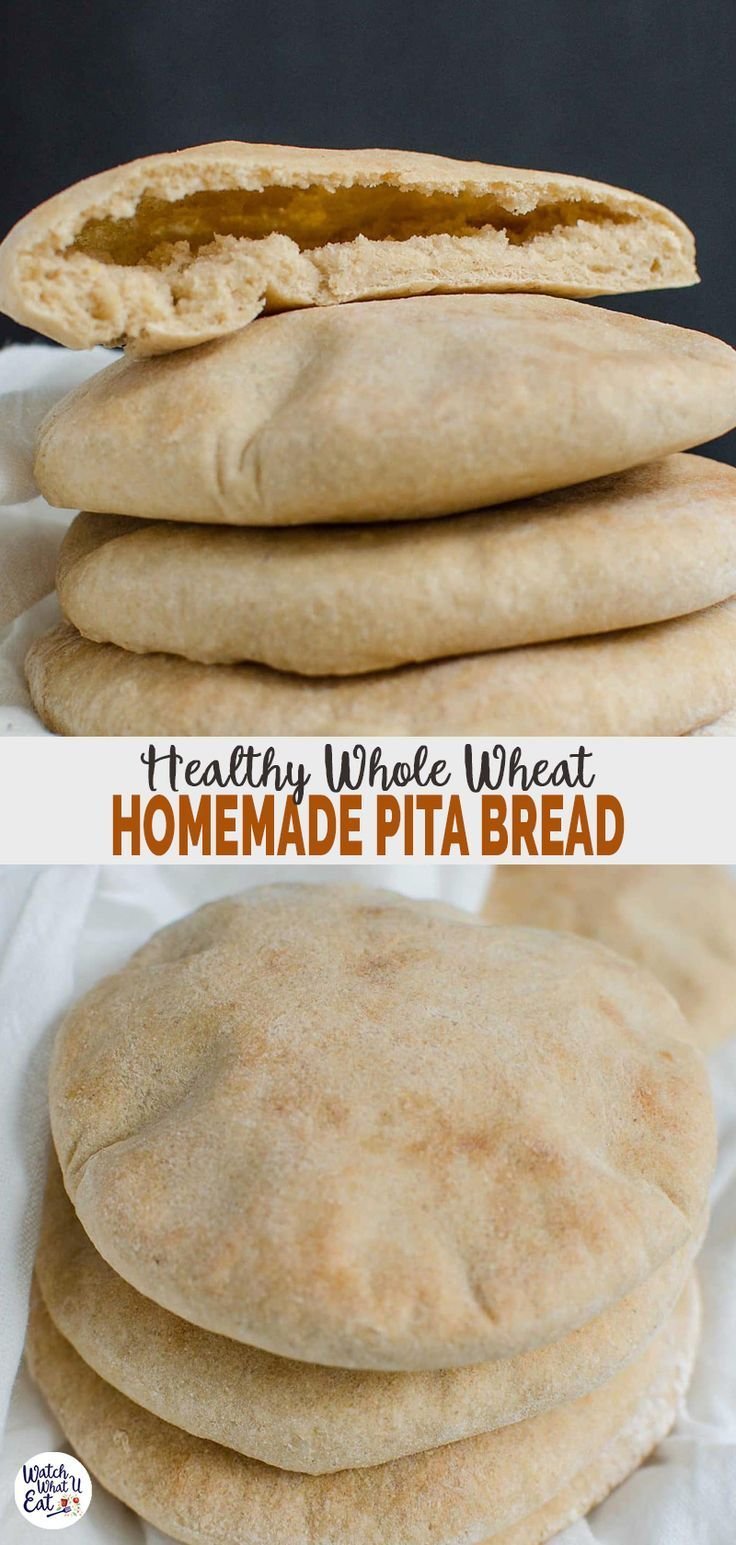 Soft, Fluffy and Healthy Homemade Whole Wheat Pita Bread