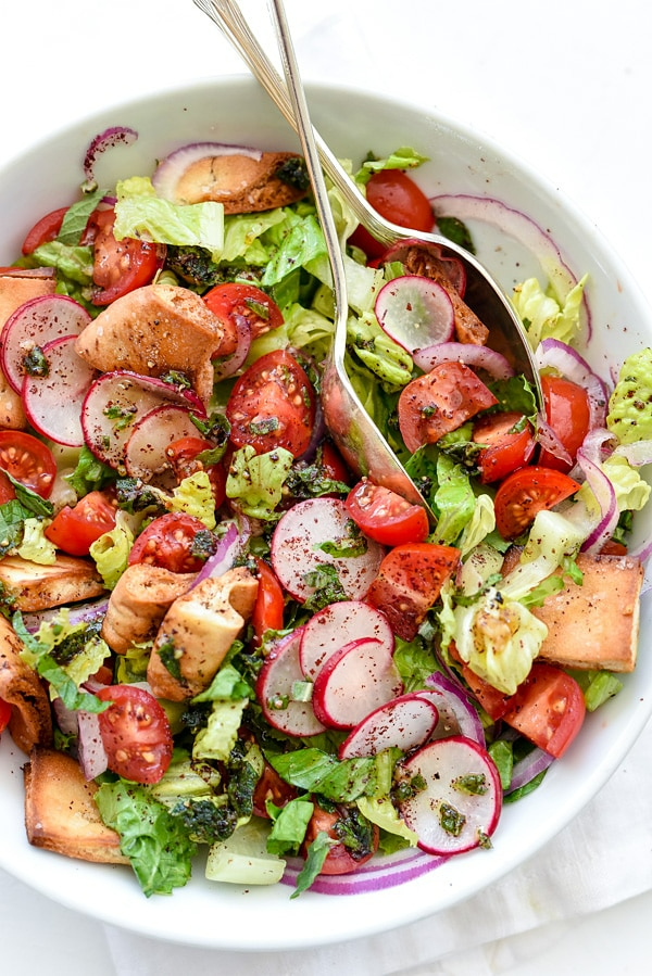 The BEST Fattoush Salad Recipe | foodiecrush.com