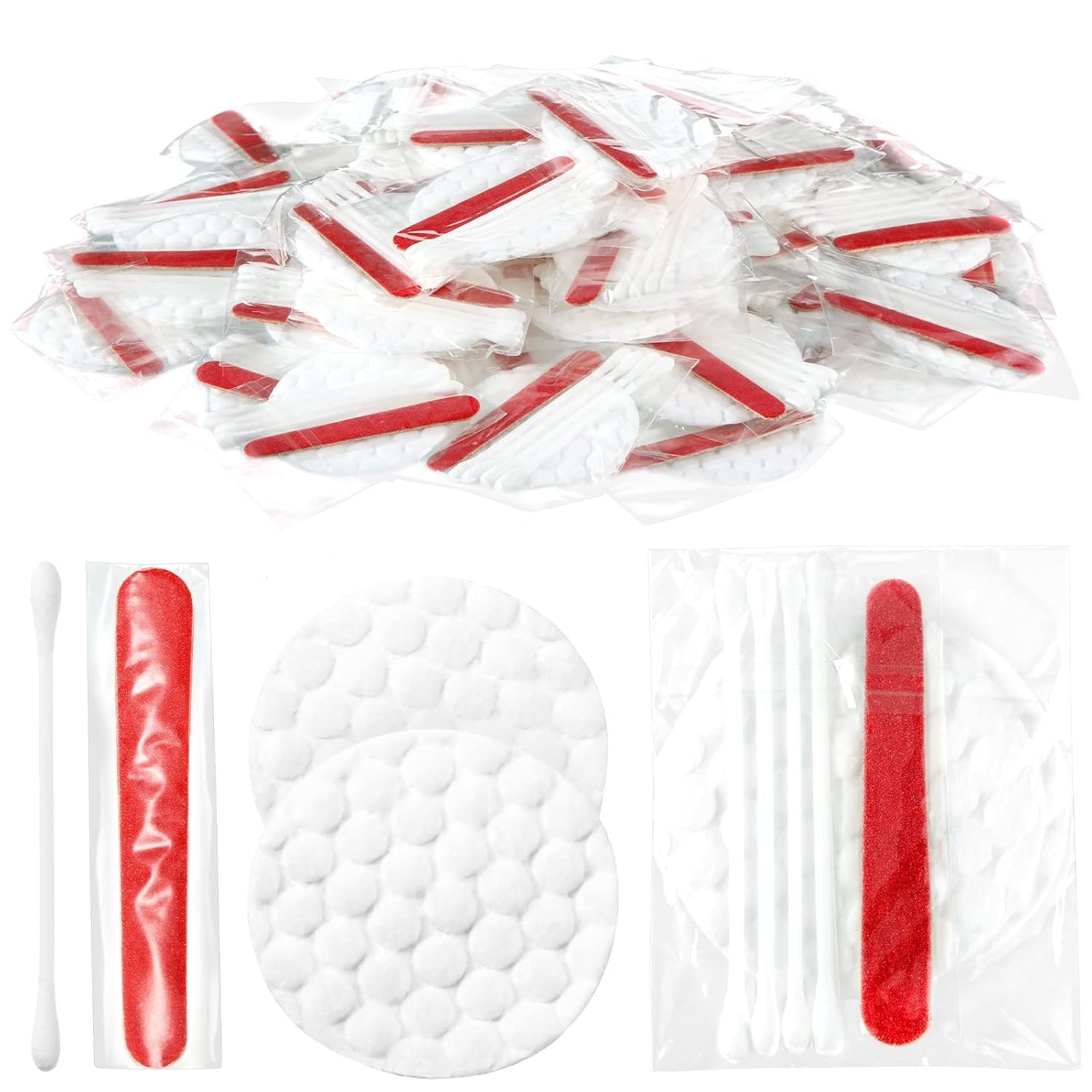 Cotton swabs and pads travel pack
