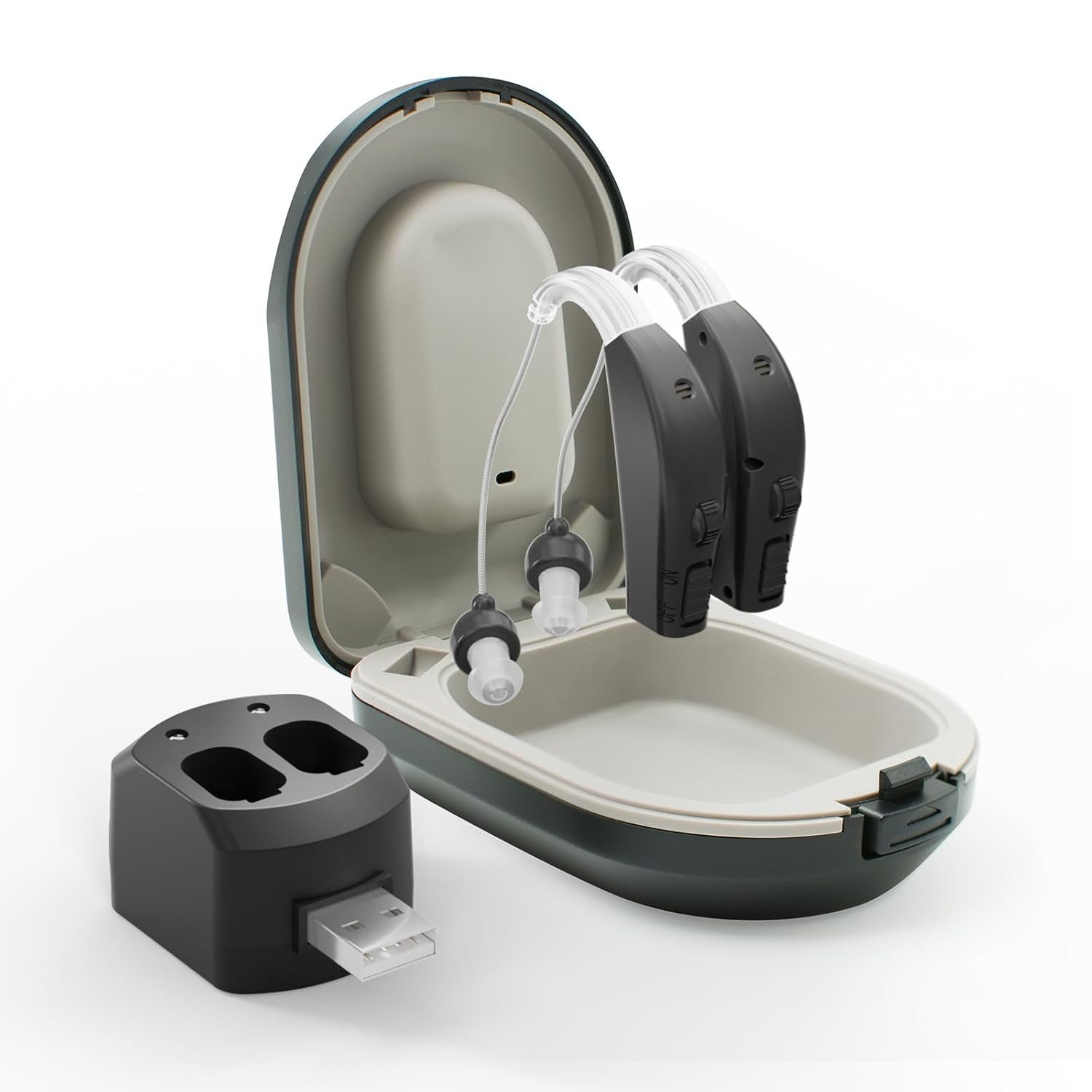 JUANGU Hearing Aids Rechargeable OTC BTE Hearing Aid for Sen...