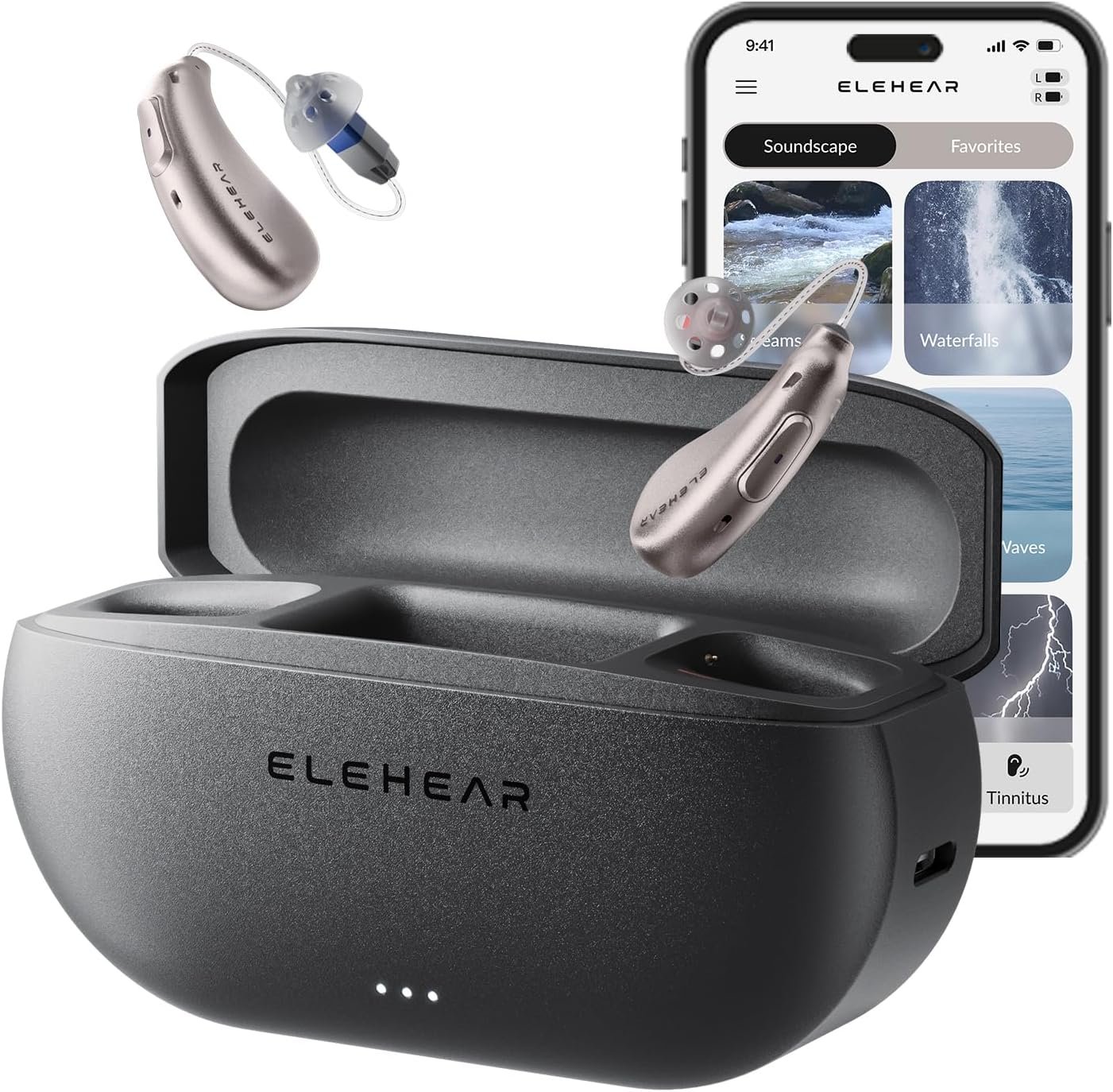 ELEHEAR Beyond Hearing Aids, Rechargeable Bluetooth OTC Hear...
