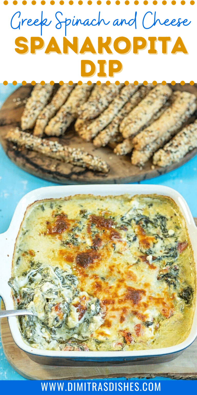 Easy, Cheesy & Delicious Spanakopita Dip (The Perfect Party Appetizer!) | Dimitra's Dishes
