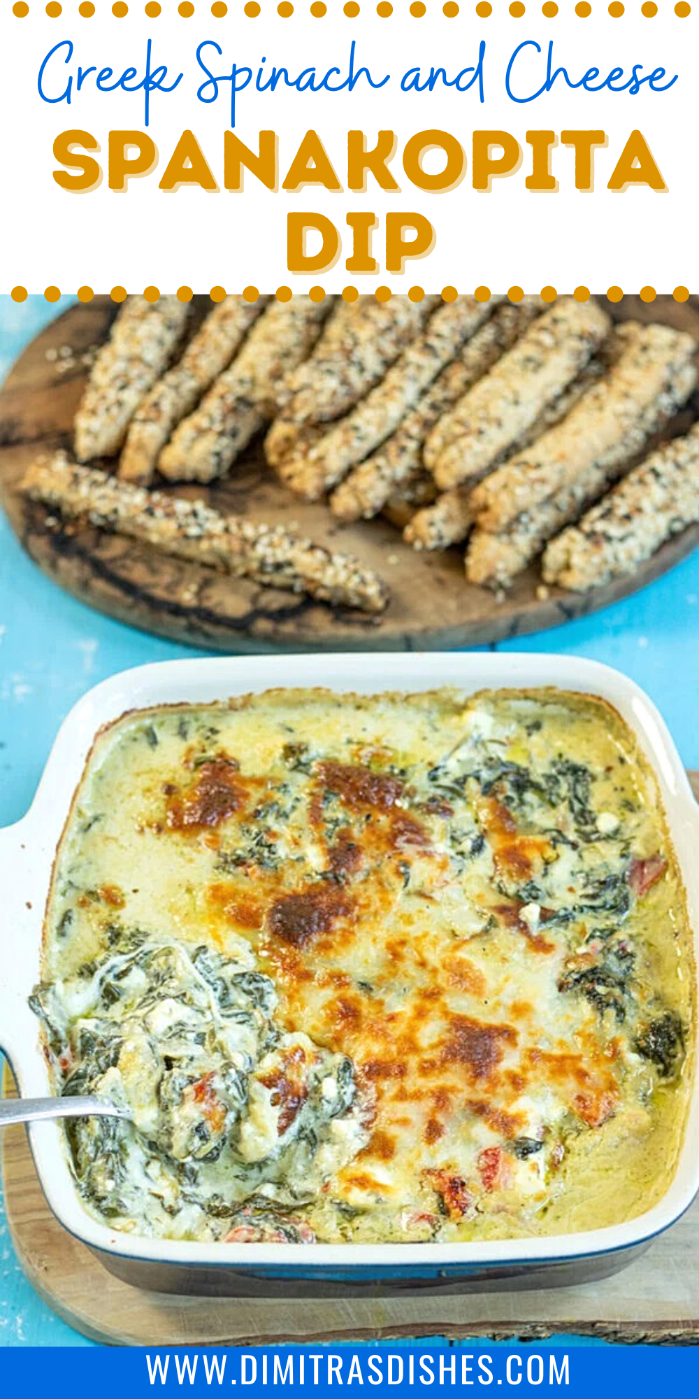 Easy, Cheesy & Delicious Spanakopita Dip (The Perfect Party Appetizer!) | Dimitra's Dishes