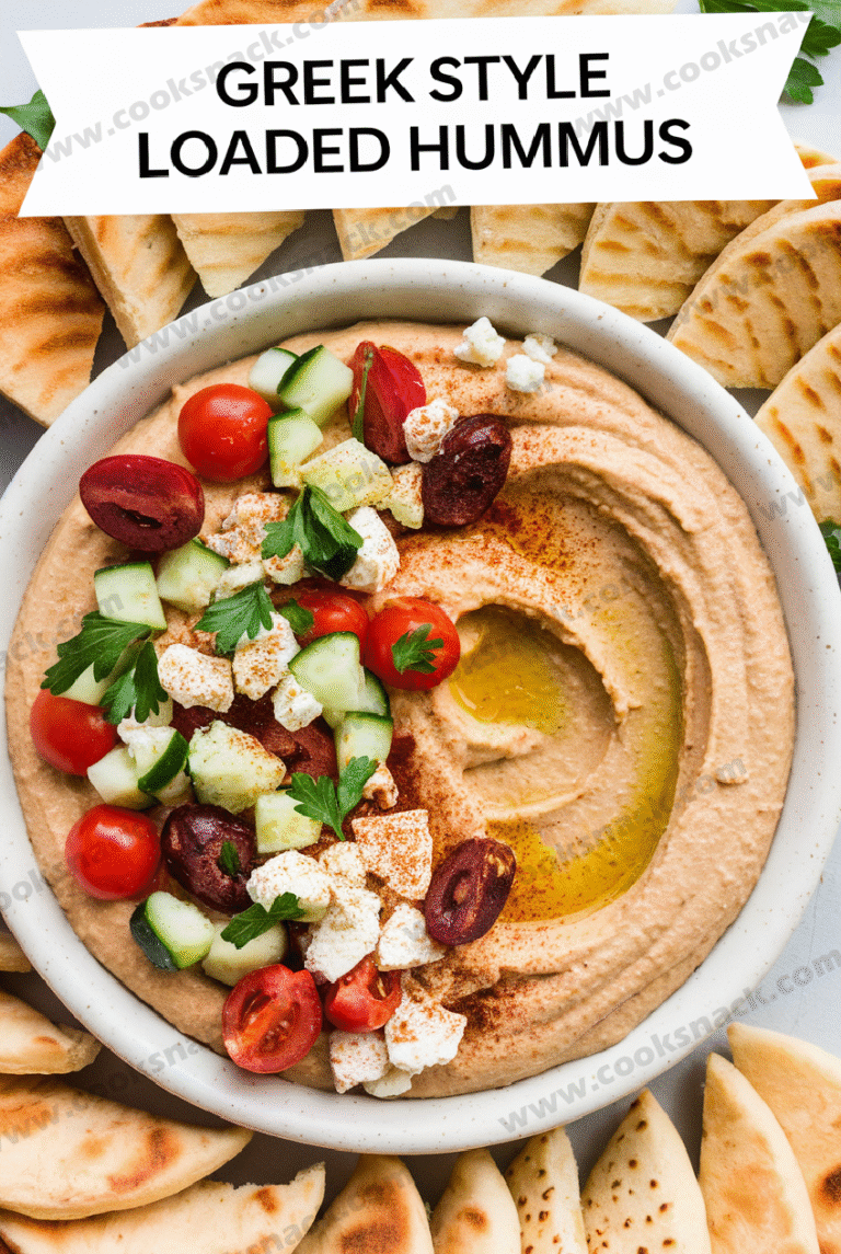 Greek Style Loaded Hummus – A Flavor-Packed Appetizer!
