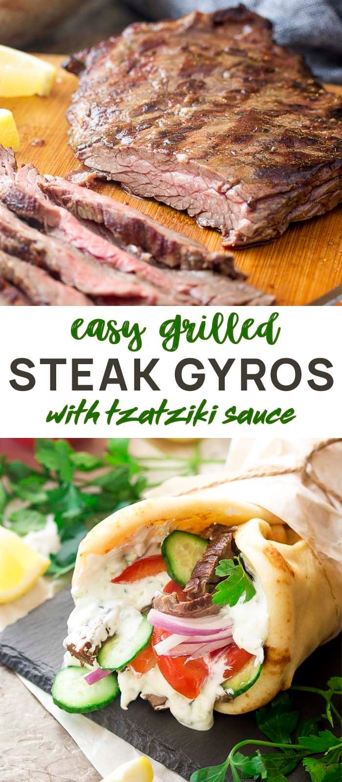 Grilled Skirt Steak Gyros