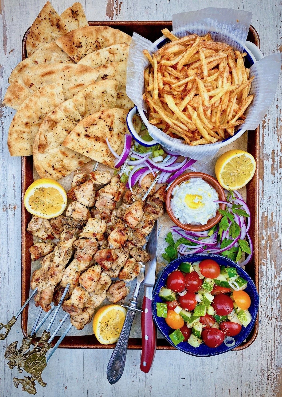 How to Make a Souvlaki Platter - Marilena's Kitchen