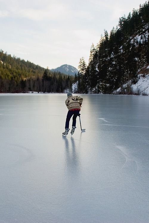 It must be an awesome feeling! | Ice hockey, The great outdoors, Ice skating