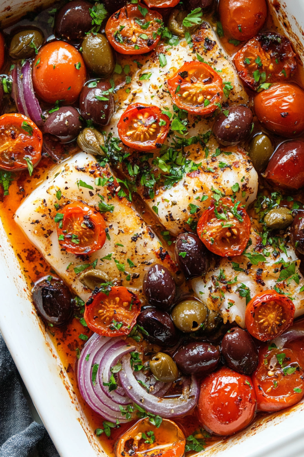 Mediterranean Baked Cod (25-Minutes)