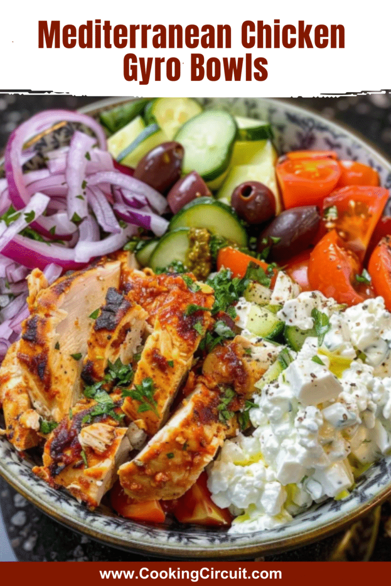 Mediterranean Chicken Gyro Bowls