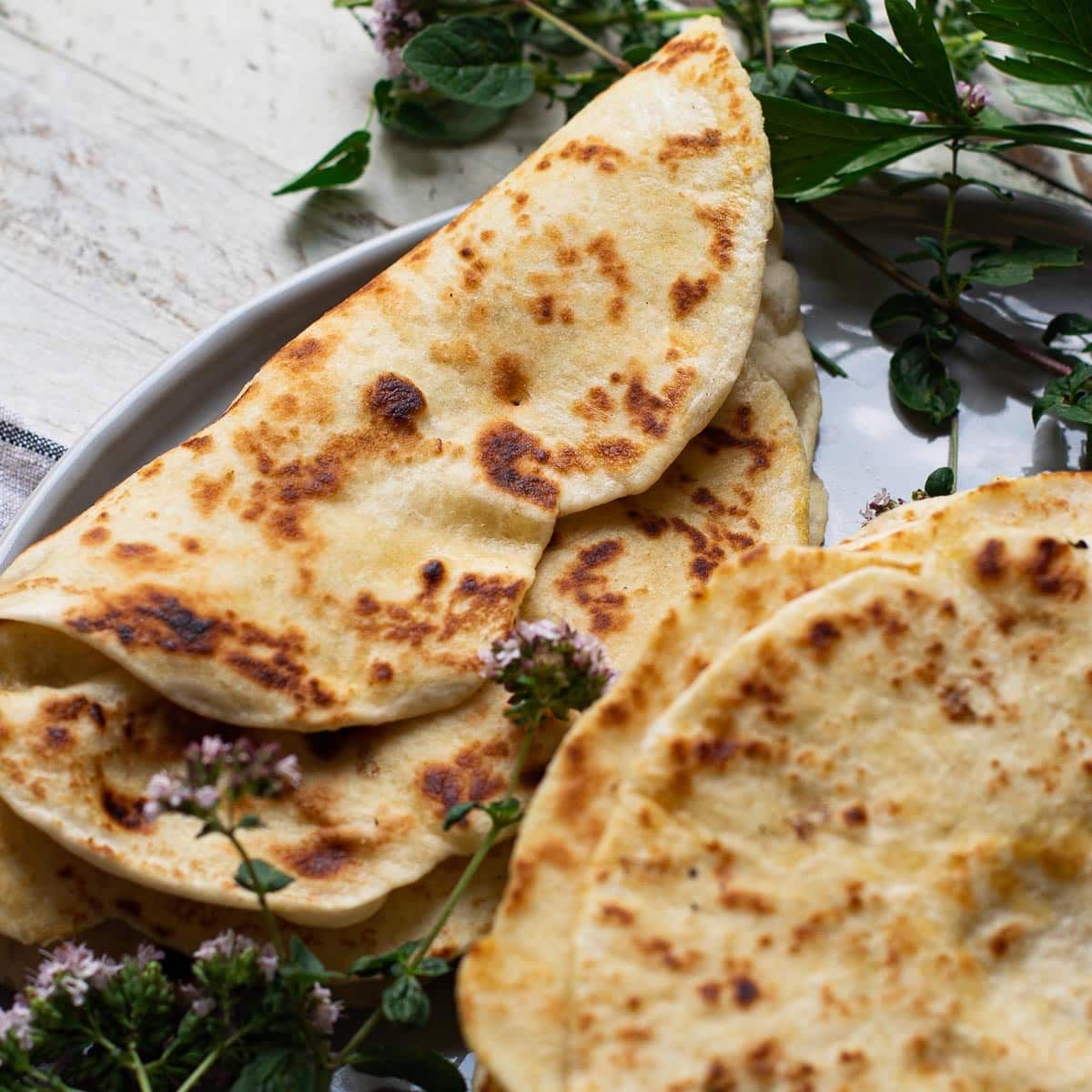 Pocketless Pita Recipe - simple and rustic Greek flatbread