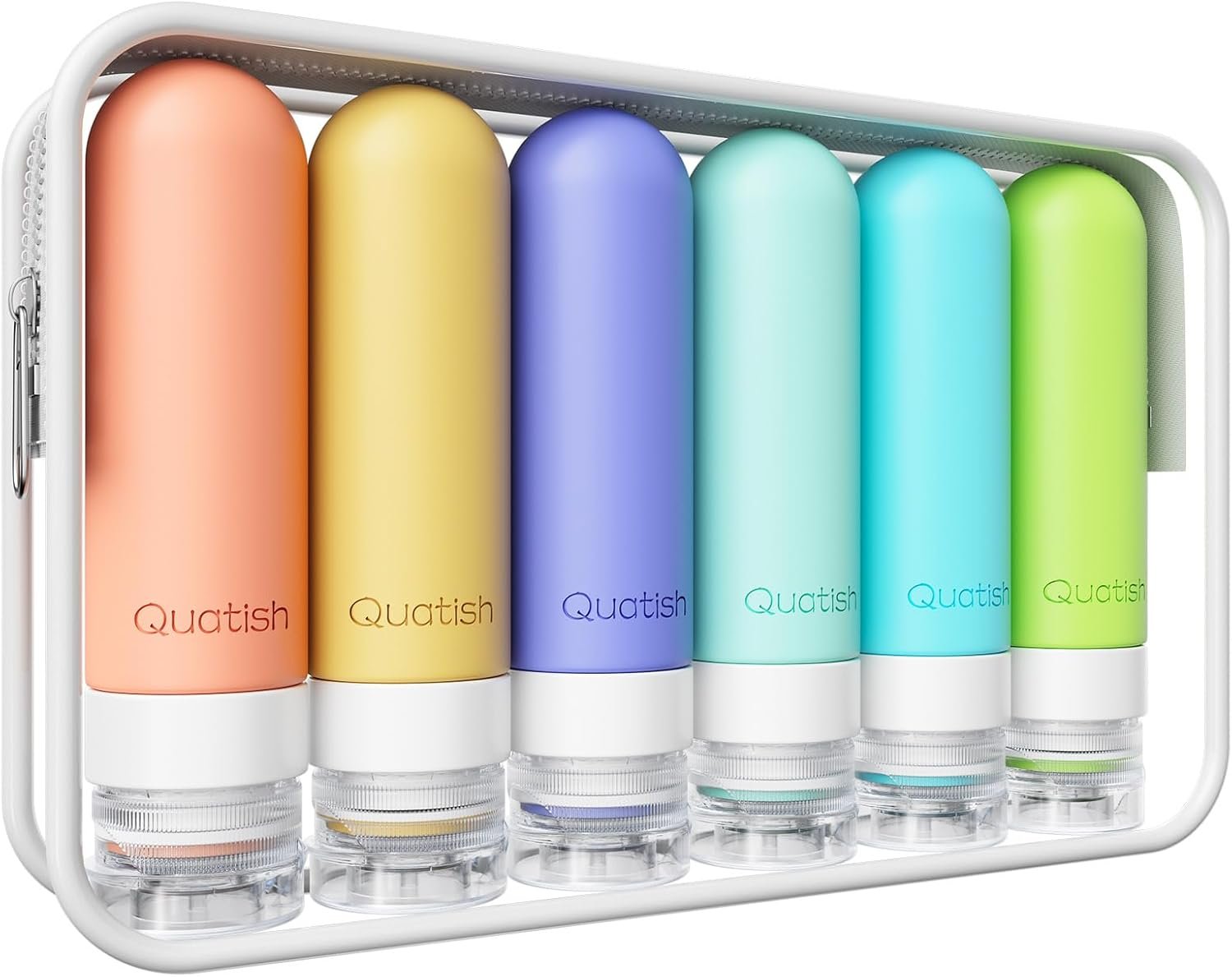 Reusable silicone travel bottles
