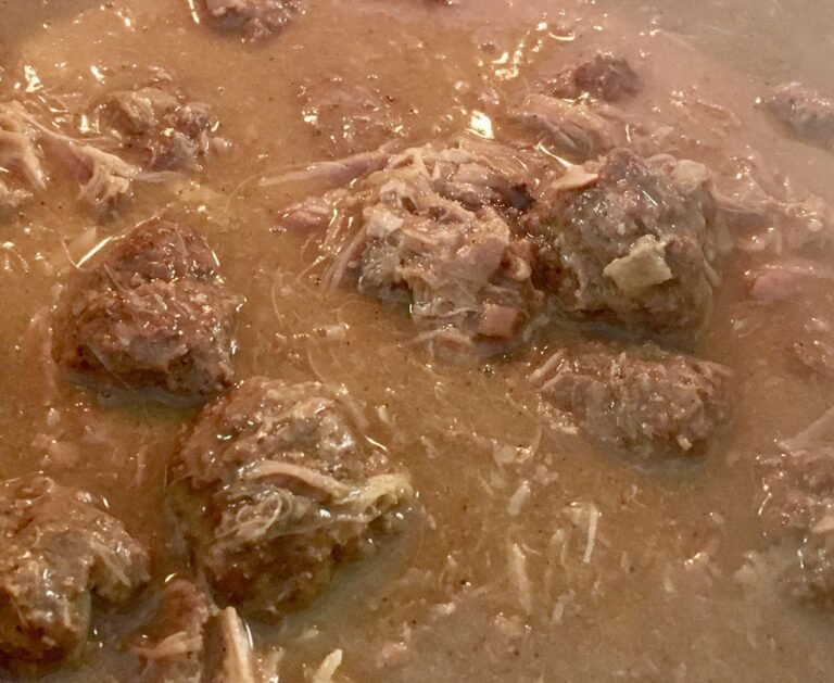 Ragout de Pattes de Cochon (Pork Shank and Meatball Stew)