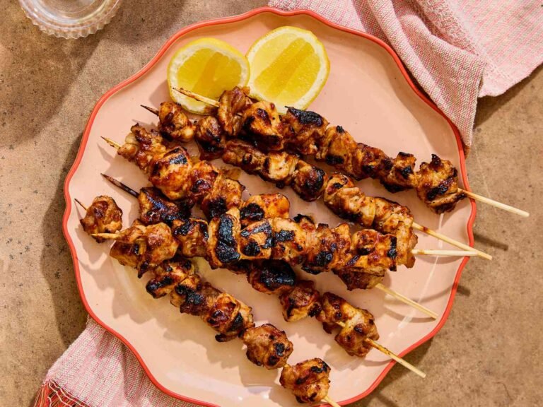 These Harissa-Honey Glazed Chicken Skewers Cook in Under 15 Minutes