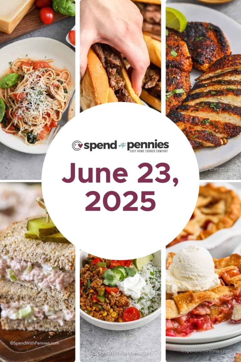 Weekly Meal Plan June 23, 2025