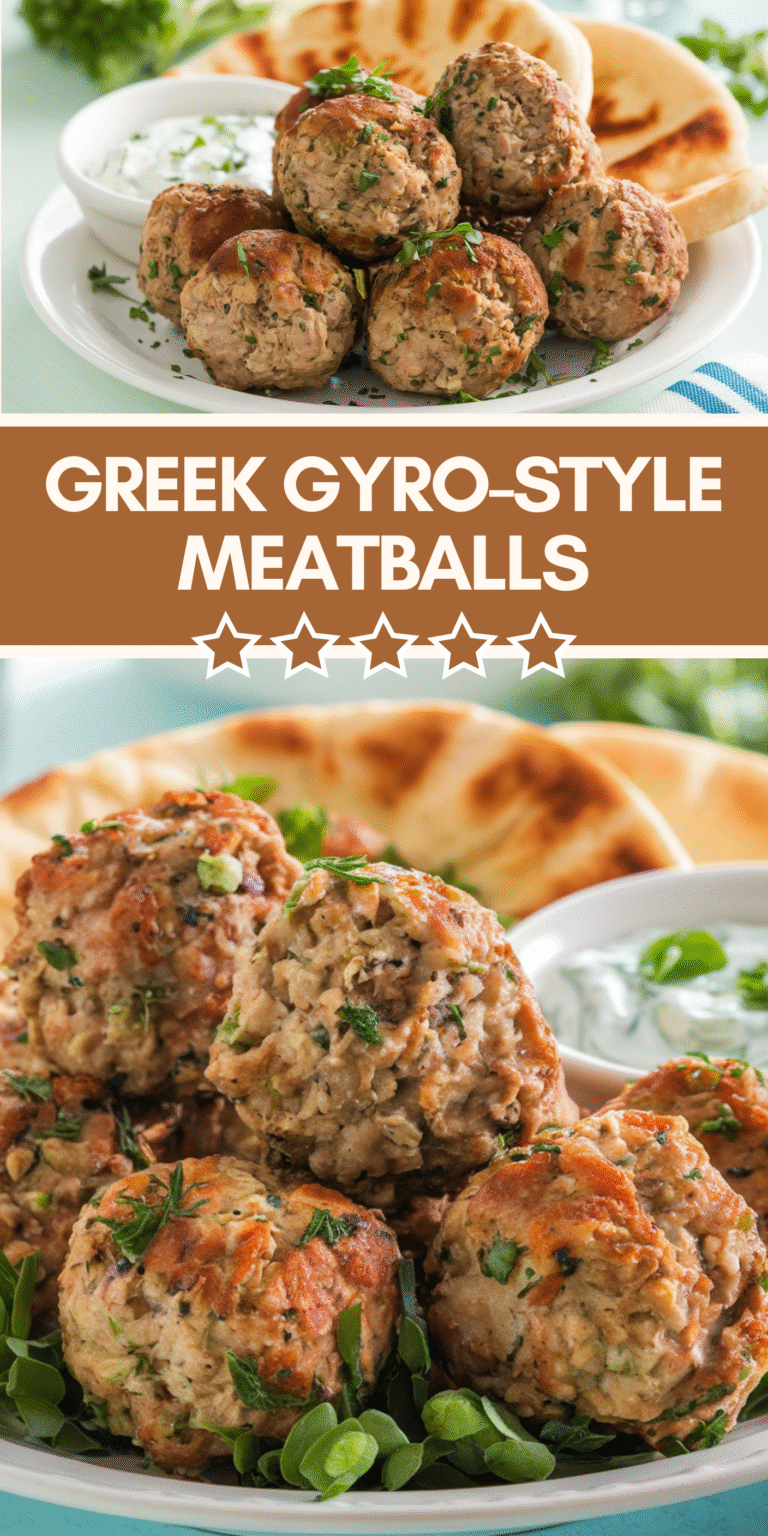 20-Min Greek Gyro-Style Meatballs: Mediterranean-Inspired Meal