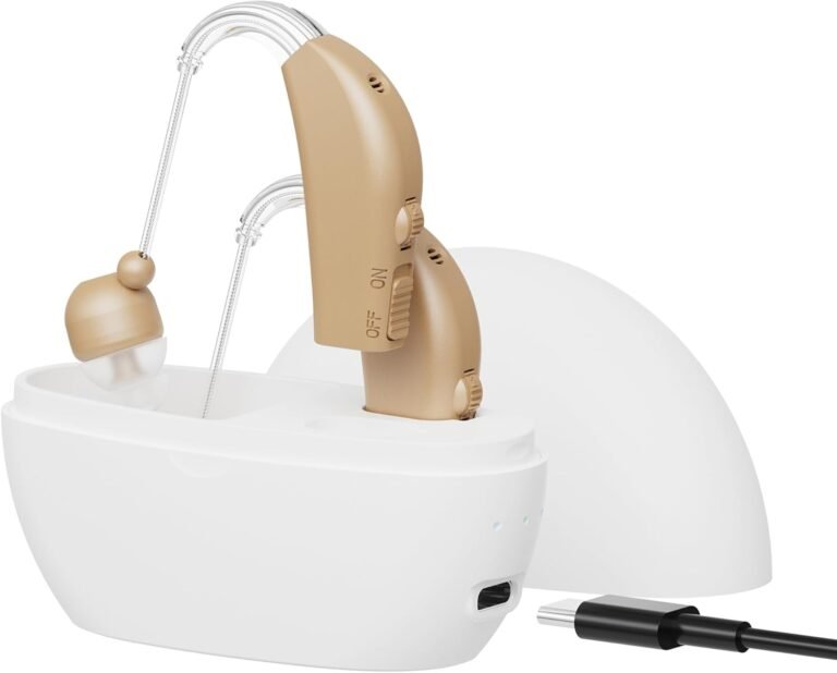 Pair Rechargeable Digital Hearing Aids Amplifier BTE Sound A...