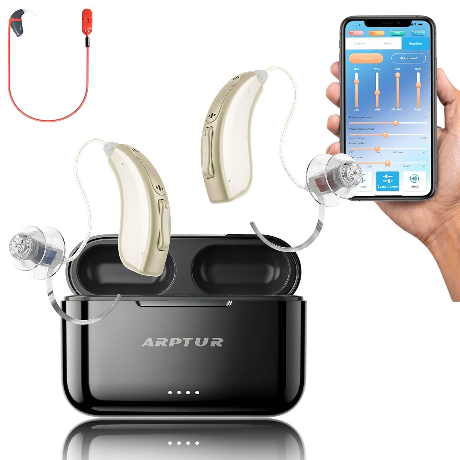 Bluetooth Hearing Aids for Seniors, APP Control Hearing Aids...