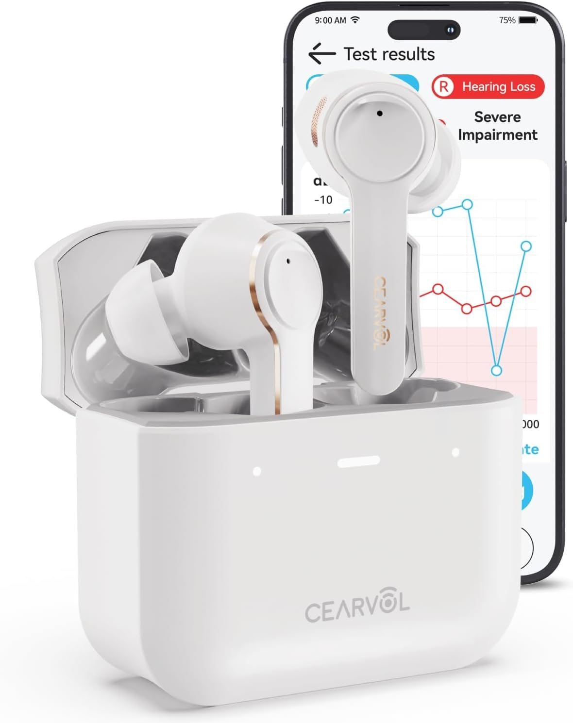 Diamond X1 OTC Hearing Aids with Bluetooth Customizable In A...