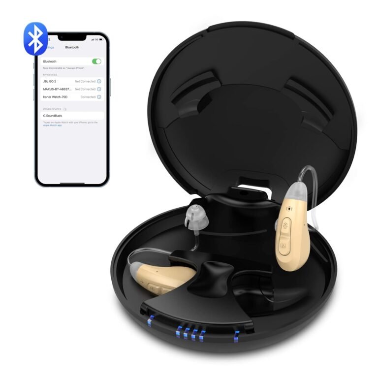 Over the Ear Hearing Amplifier Rechargeable Almost Invisible...