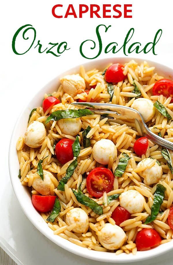 Caprese Orzo Pasta Salad